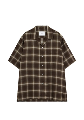 ssstein check-pattern shirt - Brown