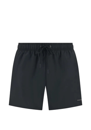 Boggi Milano Plain drawstring-waist technical swim shorts - Black