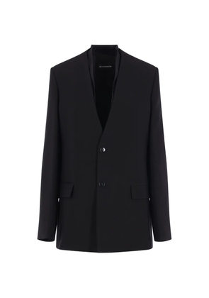 Ann Demeulemeester button shawl-collar blazer - Black