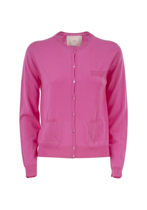 Vanisè patch-pocket cashmere cardigan - Pink
