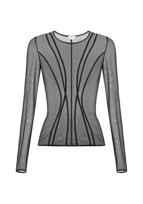 Elisabetta Franchi tulle bustier-cut top - Black