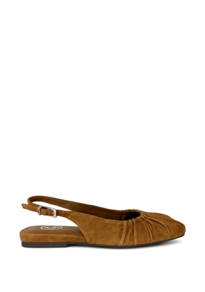 Ash Bibi ruched slingback ballet flats - Brown