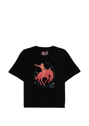 Melt graphic-print short-sleeve T-shirt - Black