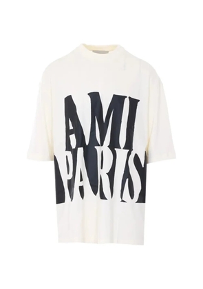 AMI Paris logo-print T-shirt - Neutrals