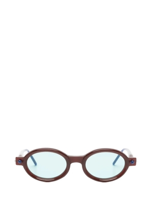 Kuboraum P6 round-frame sunglasses - Red