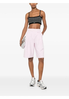 WRSTBHVR striped cropped top - Black