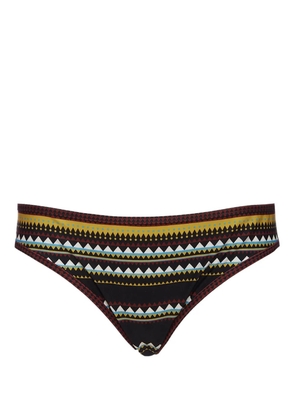 La DoubleJ geometric-print bikini bottoms - Black