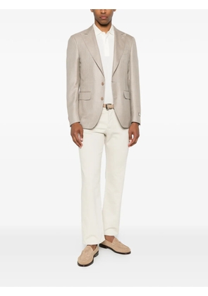 Canali single-breasted blazer - Neutrals