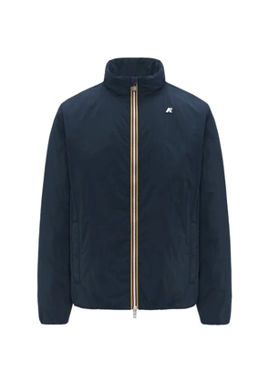 K-Way logo-patch zip-up jacket - Blue