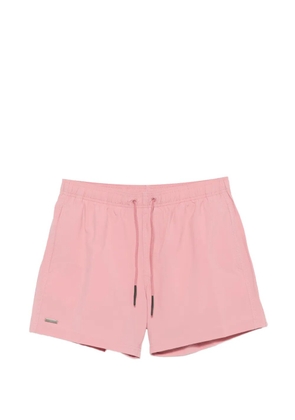 Sundek logo-patch drawstring swim shorts - Pink