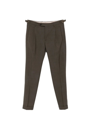 Berwich pleated side-adjuster trousers - Brown