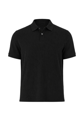 GUESS USA short-sleeve logo-patch polo shirt - Black