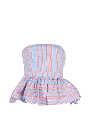 Hunter Bell Nantucket striped peplum top - Blue