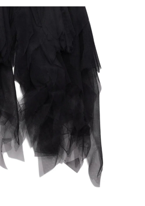 Matières Fécales layered-tulle strapless top - Black