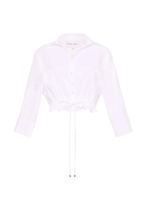 Cara Cara Oscar drawstring-hem shirt - White
