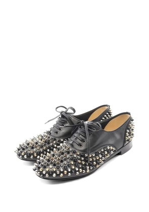 Christian Louboutin Pre-Owned 2000s Freddy spike-stud oxford shoes - Black