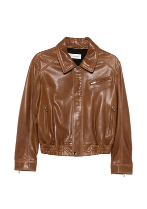 Nour Hammour Clint leather jacket - Brown