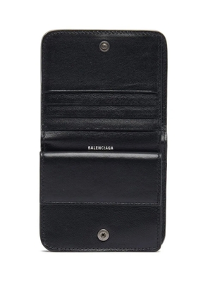 Balenciaga logo-print press-stud-fastening wallet - Silver