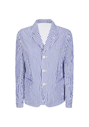 Comme Des Garçons striped cotton jacket - White