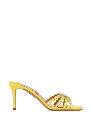 Aquazzura Tequila crystal-embellished sandals - Yellow