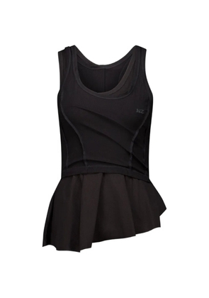 Natasha Zinko asymmetric peplum-hem tank top - Black