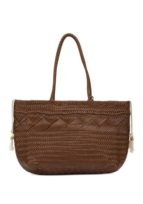 GIANNI CHIARINI Paloma woven shoulder bag - Brown