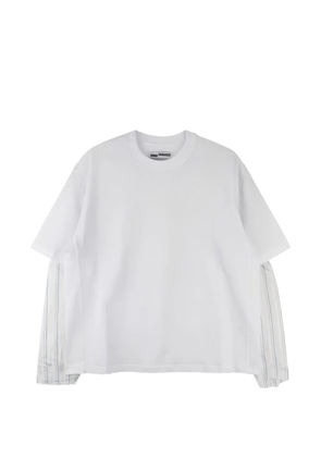 SONIA CARRASCO layered striped-sleeve T-shirt - White