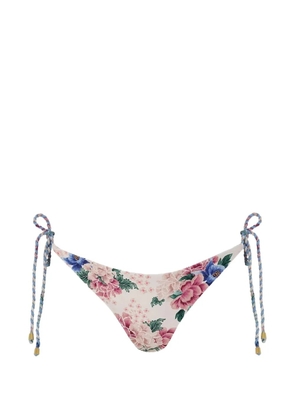 Agua Bendita Tammy floral-print reversible bikini bottoms - White