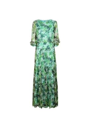 Saloni Isabel floral-print maxi dress - Green