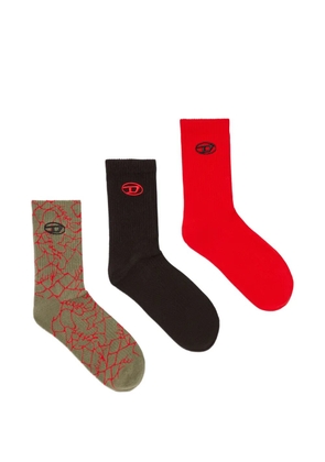 Diesel logo-print cotton socks (pack of three) - Black