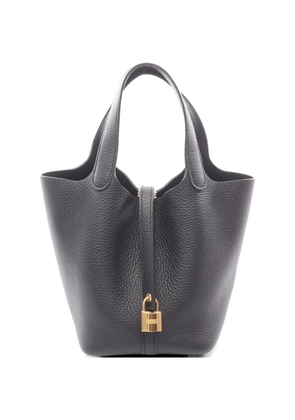 Hermès Pre-Owned 2025 PM Picotin Lock Clemence-leather tote bag - Black