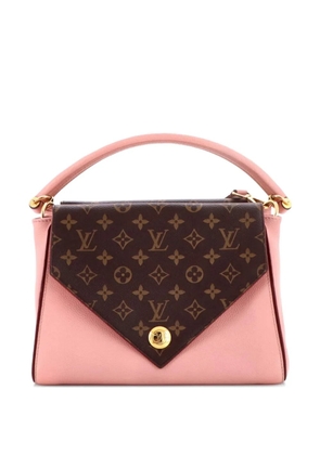Louis Vuitton Pre-Owned Double V Handbag Calfskin with Monogram Canvas satchel - Pink