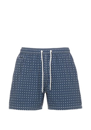 MC2 Saint Barth Lighting Micro paisley-print drawstring swim shorts - Blue