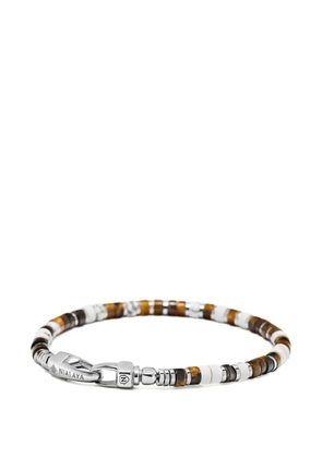 Nialaya Jewelry Heishi howlite and tiger-eye bracelet - Silver