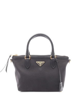 Prada Pre-Owned 2000s leather-trim handbag - Black