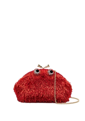 Anya Hindmarch beaded crystal-embellished crossbody bag - Red