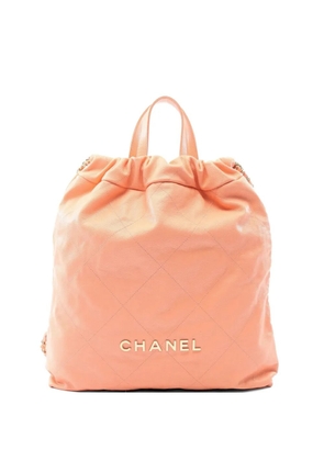 CHANEL Pre-Owned 2021s Chanel 22 quilted backpack - Orange