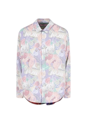 Martine Rose graphic-print long-sleeve shirt - Purple