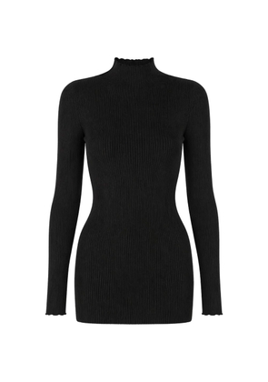 Rick Owens ribbed-knit high-neck sweater - Black