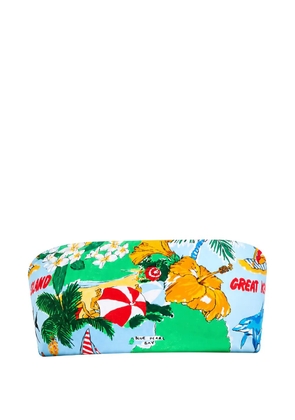 Seafolly Viva Vacation tropical-print bandeau bikini top - Blue