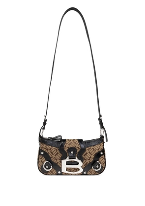 Balenciaga small Essex monogram-pattern shoulder bag - Brown