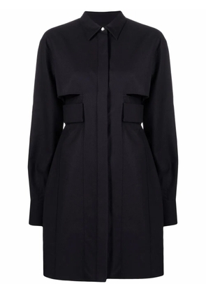 Givenchy graphic cut-out A-line shirt dress - Black