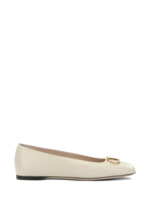 Valentino Garavani VLogo Signature leather ballet flats - Neutrals