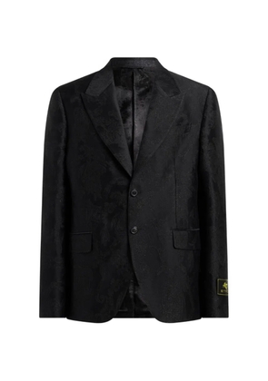 ETRO floral-jacquard single-breasted blazer - Black
