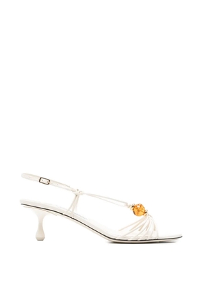 Jimmy Choo Lova bead-embellished sandals - White