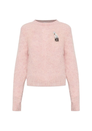 LOEWE appliqué crew-neck sweater - Pink