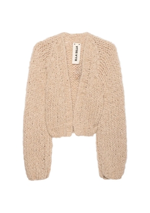 Ella Silla chunky-knit raglan-sleeve cardigan - Neutrals