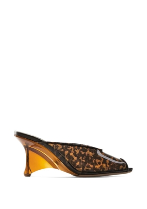 Jimmy Choo Glace Mule 80 peep-toe heels - Brown