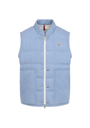Moncler quilted denim-effect gilet - Blue