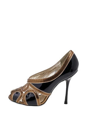 Dolce & Gabbana Pre-Owned 105mm patent leather heeled pumps - Black
